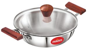 FAMOUS KADAI PAN STAINLESS STEEL